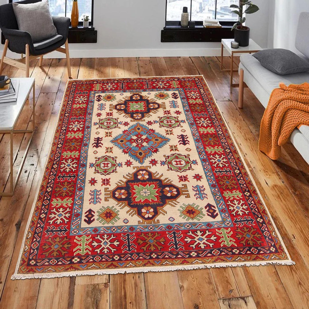 Hand knotted Kazak Rugs 3' 11" x 5' 9" - No. AL98419