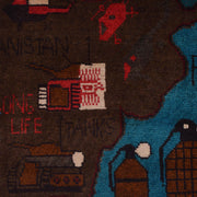 Handcrafted Afghan War Rug 2' 10" x 4' 0" - No. AL26212