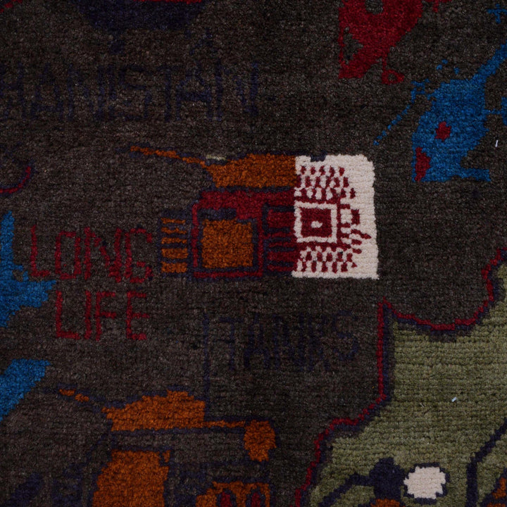 Handmade Afghan War Area Rug 2' 8" x 4' 1" - No. AL76119