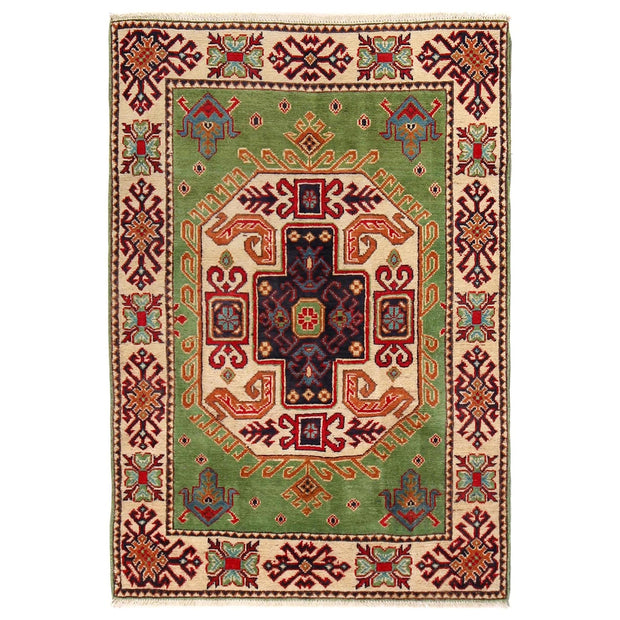 Hand Knotted Kazak Oriental Rug 3' 3" x 4' 8" - No. AL68631