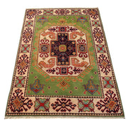 Hand Knotted Kazak Oriental Rug 3' 3" x 4' 8" - No. AL68631