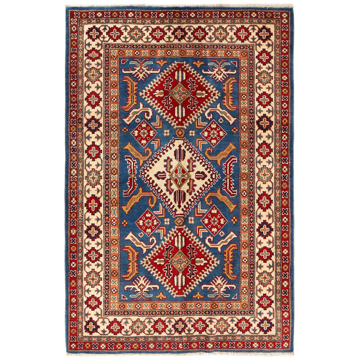 Handmade Kazak Area Rug 3' 11" x 5' 11" - No. AL18963