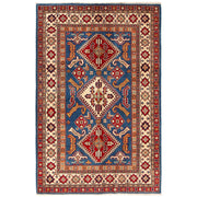 Handmade Kazak Area Rug 3' 11" x 5' 11" - No. AL18963