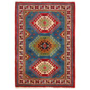 Blue Kazak Rug 3' 3" x 4' 7" - No. AL53074