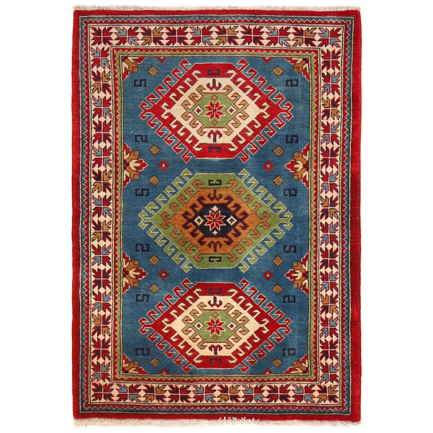Blue Kazak Rug 3' 3" x 4' 7" - No. AL53074