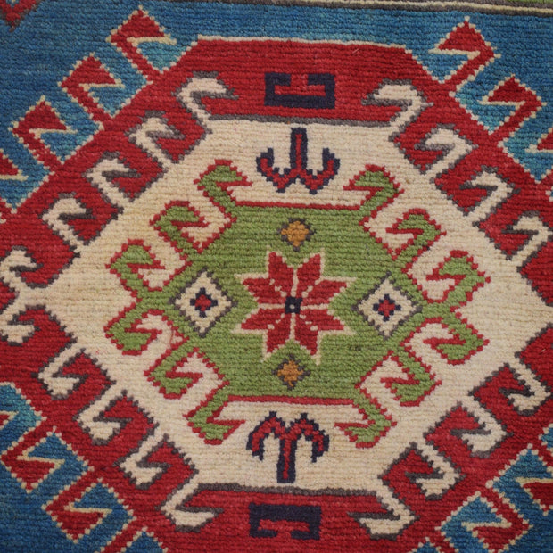 Blue Kazak Rug 3' 3" x 4' 7" - No. AL53074