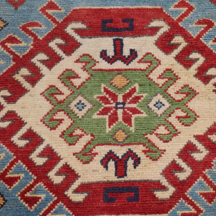 Hand knotted Kazak Carpet 3' 1" x 4' 11" - No. AL48552