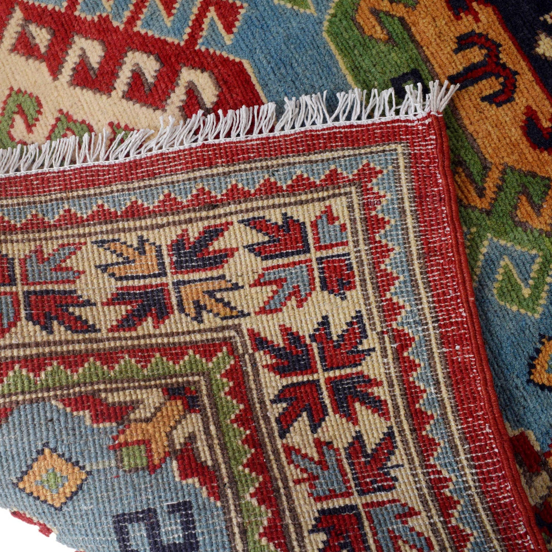 Hand knotted Kazak Carpet 3' 1" x 4' 11" - No. AL48552