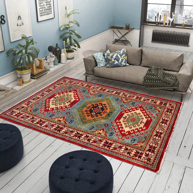 Hand knotted Kazak Carpet 3' 1" x 4' 11" - No. AL48552