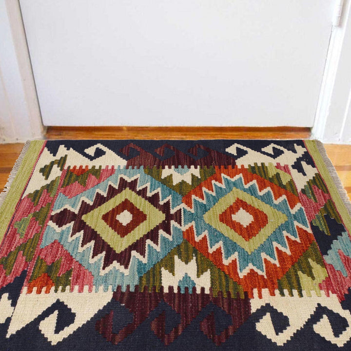 Handmade Vegetable Kilim 2' 2 x 2' 10" - No. AL54335