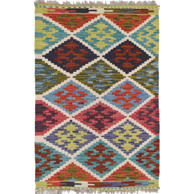 Handmade Vegetable Kilim 2' 0 x 3' 0" - No. AL97363