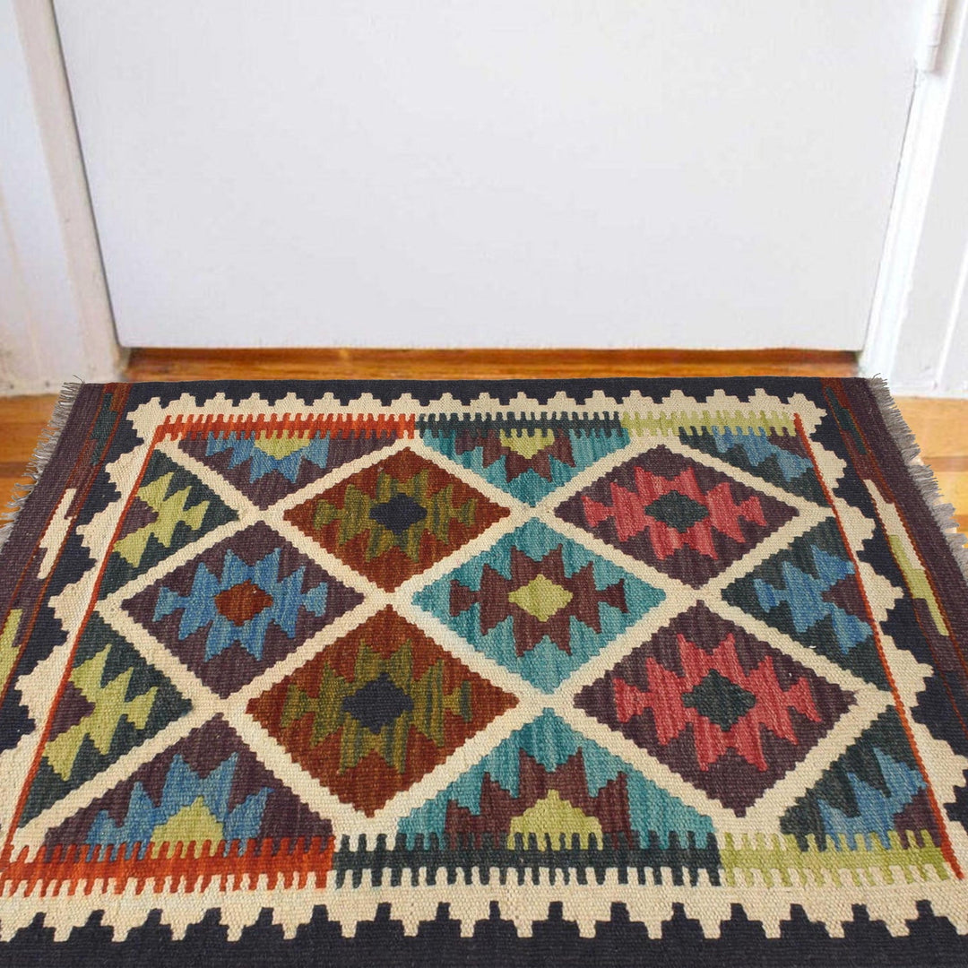 Hand Knotted Flatweave Kilim 2' 1 x 2' 9" - No. AL63035