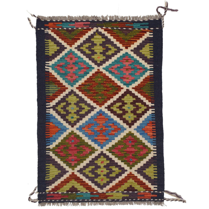 Handmade Afghan Vegetable Kilim 2' 0 x 2' 11" - No. AL69809