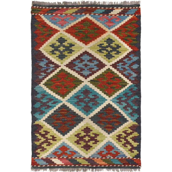Handmade Afghan Vegetable Kilim 2' 0 x 2' 11" - No. AL41739