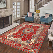 Hand Knotted Heriz Rug 8' 5" x 10' 11" - No. AL59561