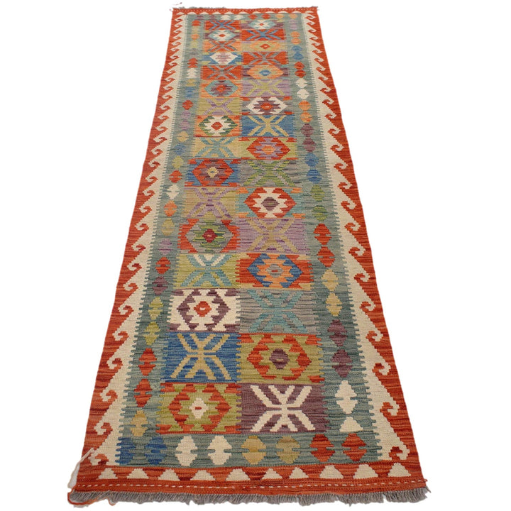 Handmade Vegetable Kelim Runner 2' 7" x 9' 9" - No. AL91887