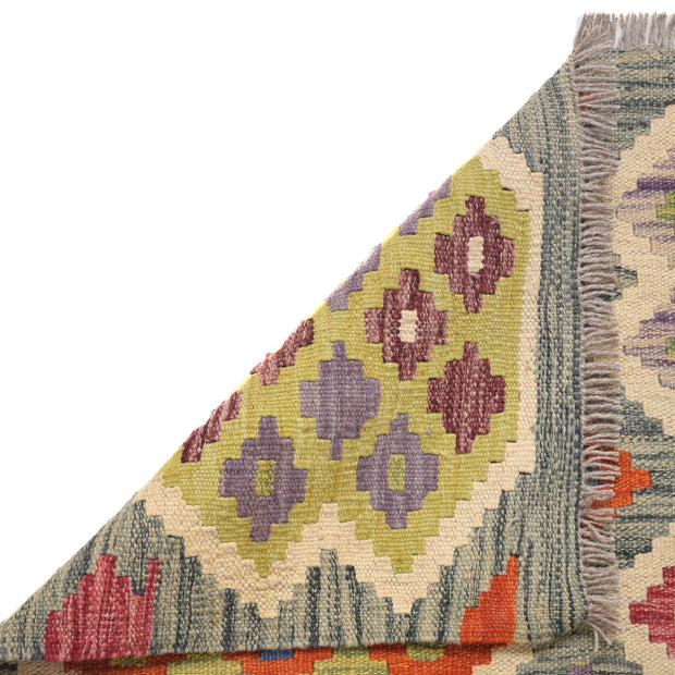 Handmade Afghan Vegetable Kilim Runner 2' 8" x 9' 10" - No. AL93542