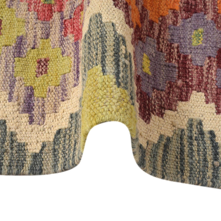 Handmade Afghan Vegetable Kilim Runner 2' 8" x 9' 10" - No. AL93542