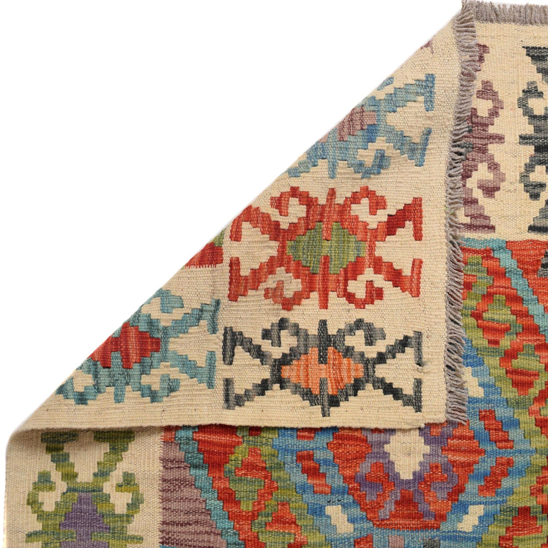 Handmade Turkish Design Wool Kilim Runner 2' 8" x 9' 11" - No. AL31368