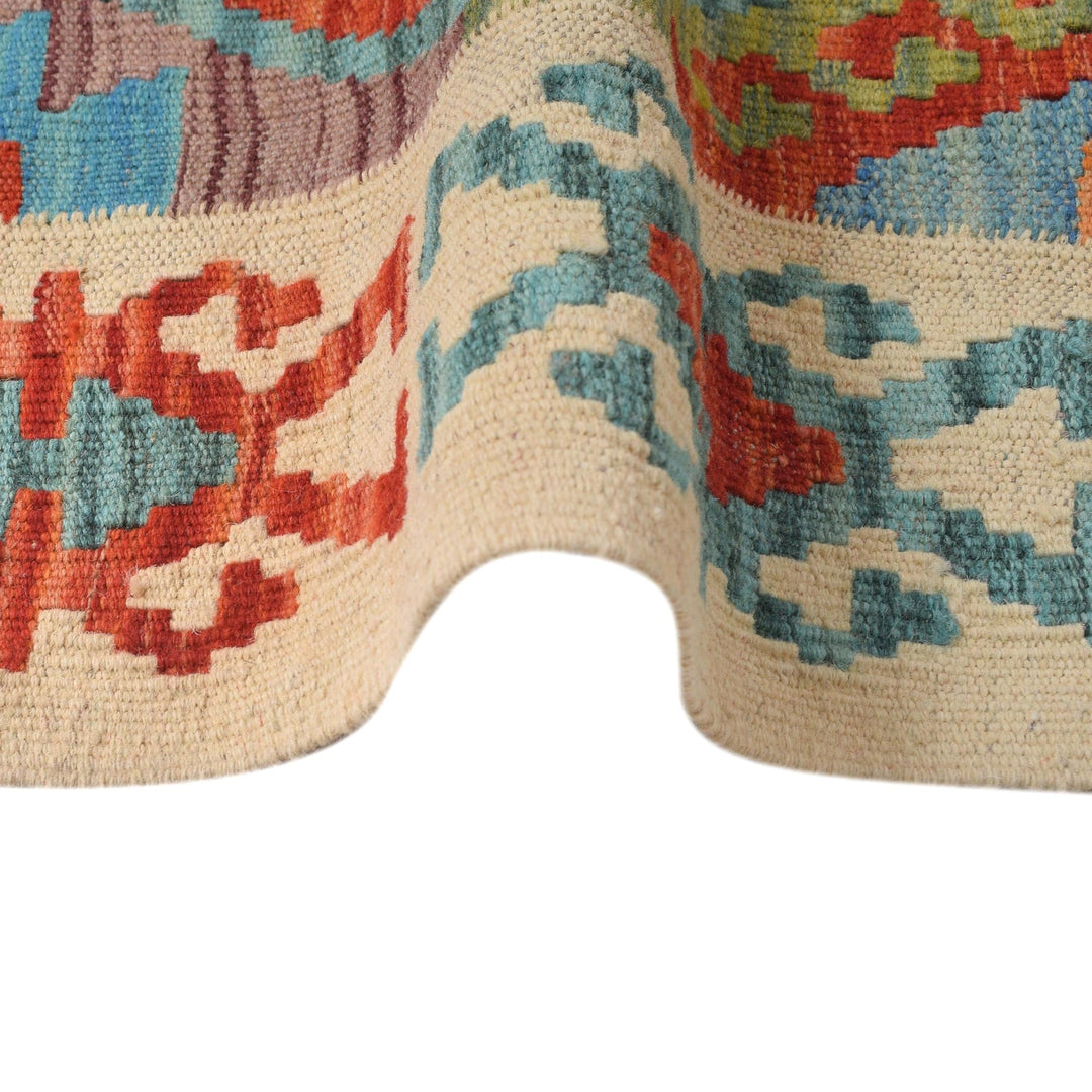 Handmade Turkish Design Wool Kilim Runner 2' 8" x 9' 11" - No. AL31368