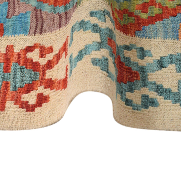 Handmade Turkish Design Wool Kilim Runner 2' 8" x 9' 11" - No. AL31368