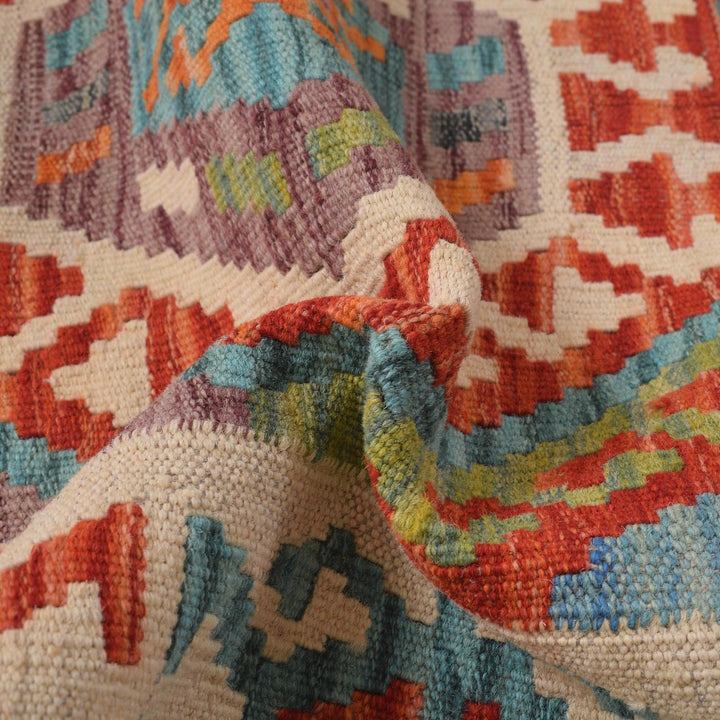 Handmade Turkish Design Wool Kilim Runner 2' 8" x 9' 11" - No. AL31368