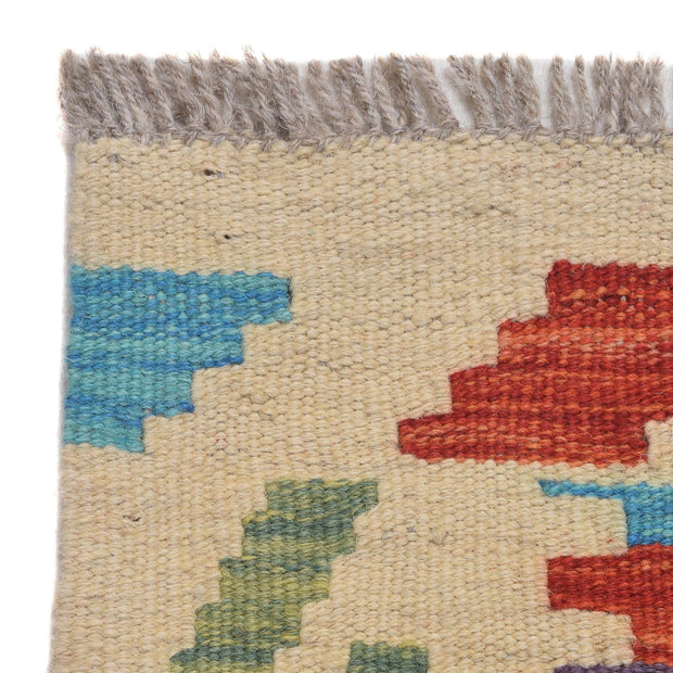 Hand Woven Wool Kelim Runner 2' 8" x 9' 7" - No. AL73801