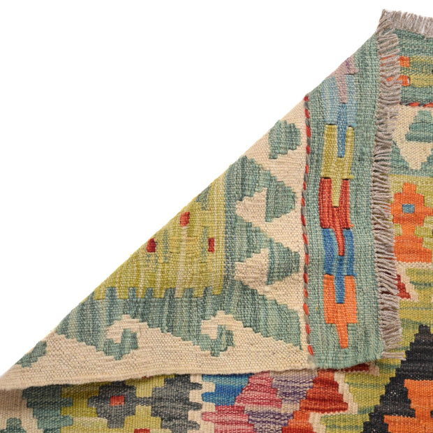 Handmade Turkish Design Wool Kilim Runner 2' 10" x 9' 9" - No. AL27415