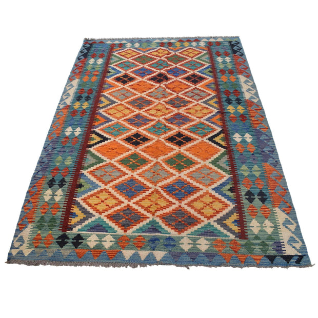 Handmade Vegetable Kelim 4' 3" x 6' 4" - No. AL56781