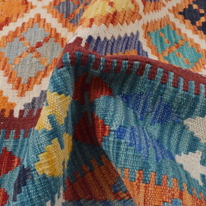 Handmade Vegetable Kelim 4' 3" x 6' 4" - No. AL56781