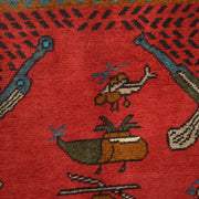 Handcrafted Afghan War Rug 3' 5" x 4' 11" - No. AL81064