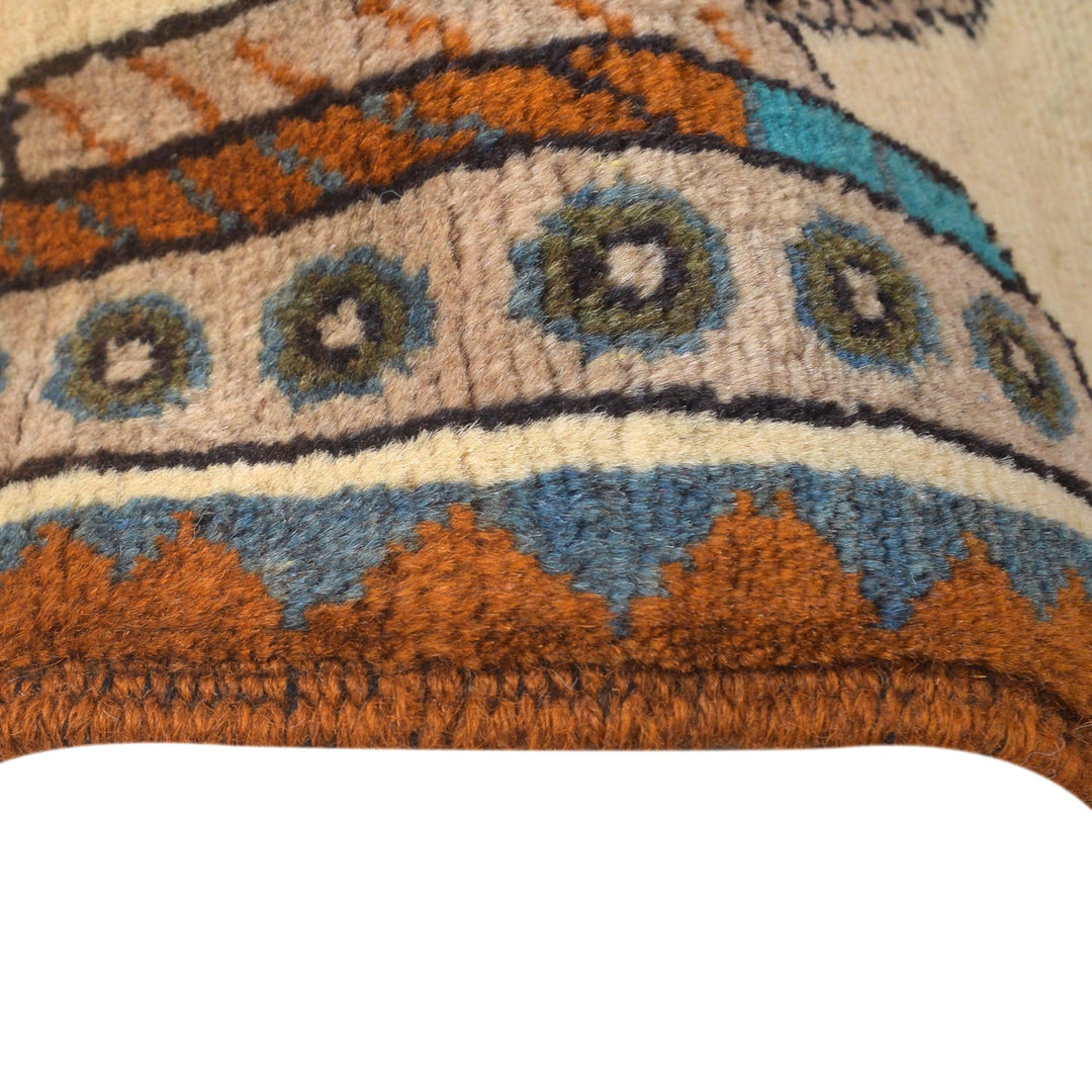 Handcrafted Afghan War Rug 3' 5" x 4' 11" - No. AL81064