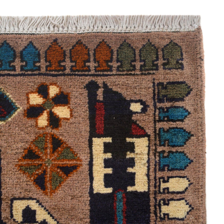 Authentic Afghan War Area Rug 2' 8" x 4' 2" - No. AL36430