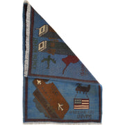 Blue Color War Rug 2' 0" x 2' 11" - No. AL96758