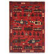 Red War Rug 2' 1" x 2' 11" - No. AL74812