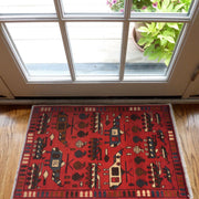 Red War Rug 2' 1" x 2' 11" - No. AL74812