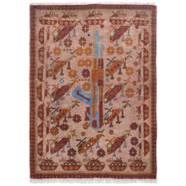 Afghan War Rug 2' 0" x 2' 11" - No. AL19370