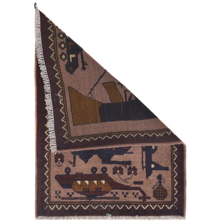 Afghan War Rug 2' 1" x 2' 10" - No. AL24003