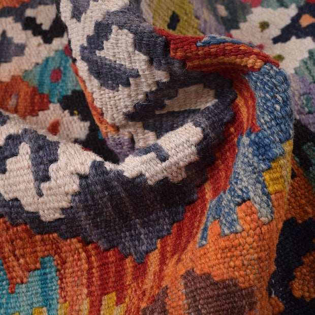 Hand Woven Wool Kelim Runner 2' 8" x 9' 9" - No. AL12992