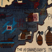 Handmade Afghan War Area Rug 2' 8" x 4' 2" - No. AL81815