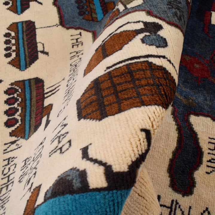 Handmade Afghan War Area Rug 2' 8" x 4' 2" - No. AL81815