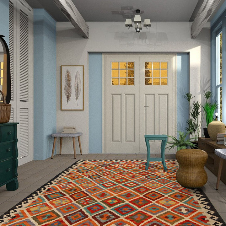 Hand Made Afghan Kilim 5' 1" x 5' 9" - No. AL97782