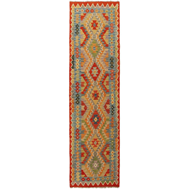 Hand Made Afghan Kilim Runner 2' 7" x 9' 9" - No. AL46962