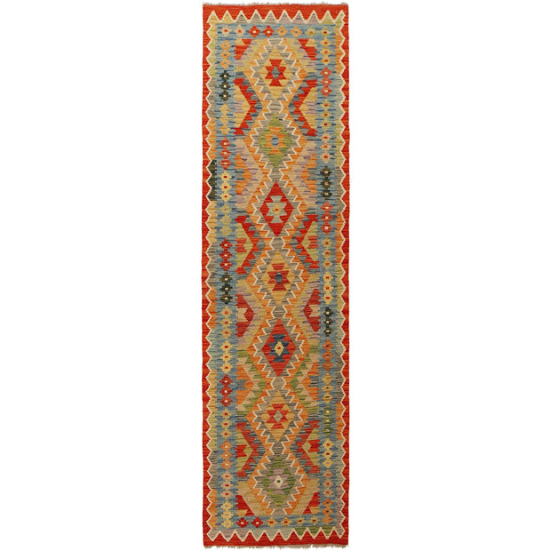 Hand Made Afghan Kilim Runner 2' 7" x 9' 9" - No. AL46962