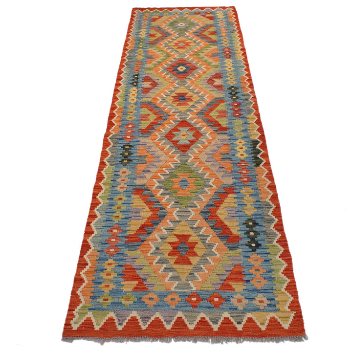 Hand Made Afghan Kilim Runner 2' 7" x 9' 9" - No. AL46962