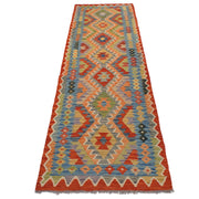 Hand Made Afghan Kilim Runner 2' 7" x 9' 9" - No. AL46962