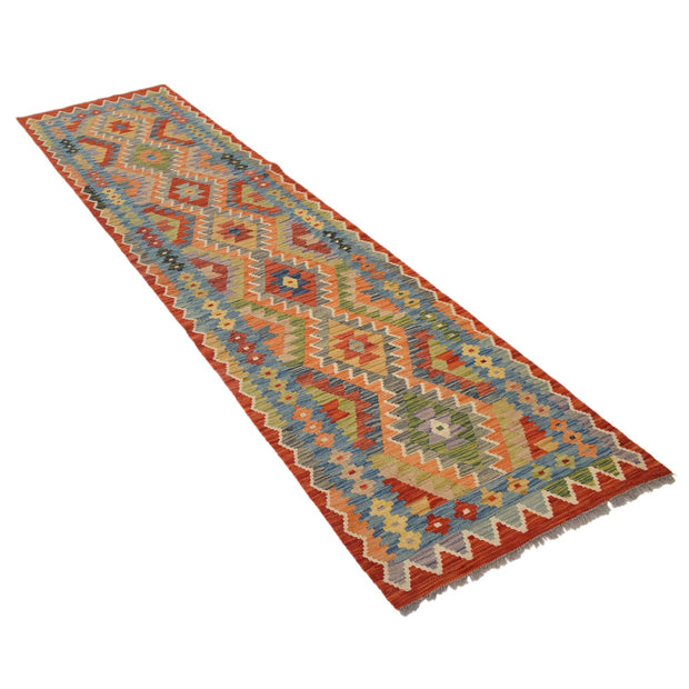 Hand Made Afghan Kilim Runner 2' 7" x 9' 9" - No. AL46962