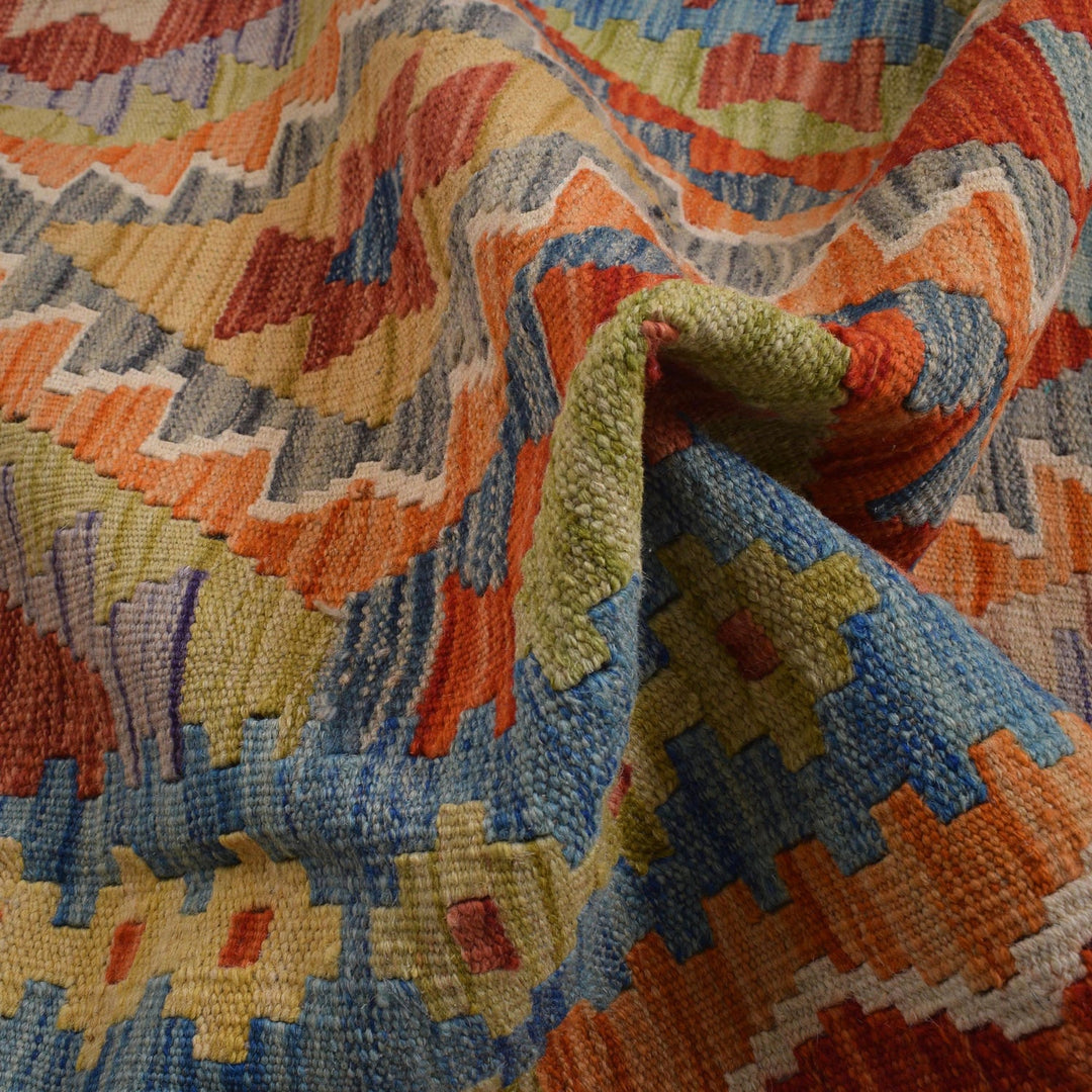 Hand Made Afghan Kilim Runner 2' 7" x 9' 9" - No. AL46962