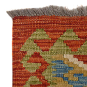 Hand Knotted Afghan Style Kilim Runner 2' 6" x 9' 6" - No. AL71545