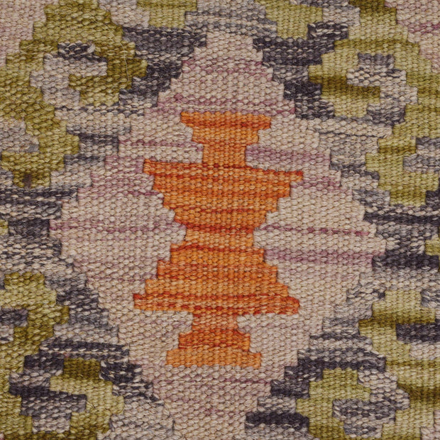 Colorful Flat-Weave Wool Kilim Runner 2' 0"x 6' 5" - No. AL68846